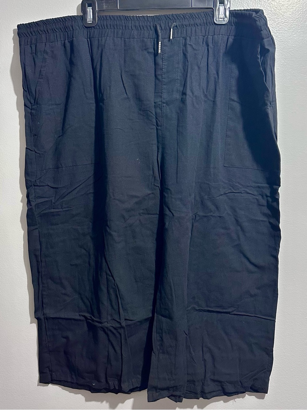 High-Waist Black Shorts Elastic Comfort Size 4XL (1440)